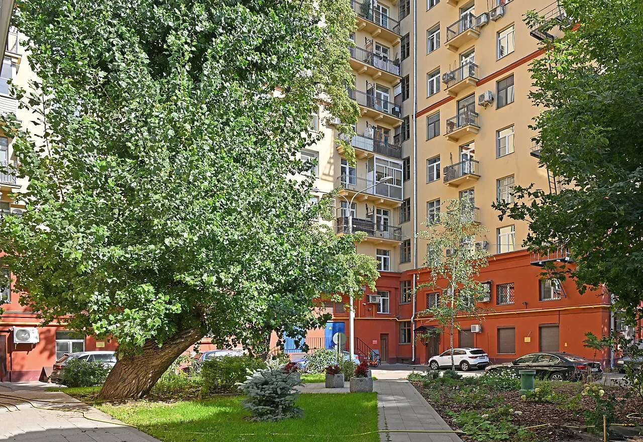 Иллюстрация: Двор жилого дома Электродного завода, Москва. 2025 г.