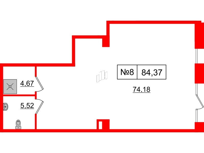 1-комн. планировка